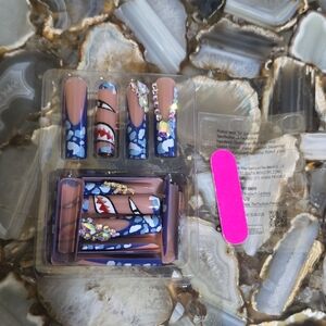 Press-On Nails with Rhinestones